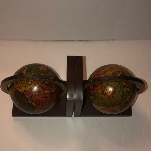 Vintage MCM Rotating Globe Bookends made in Italy - Picture 4 of 10